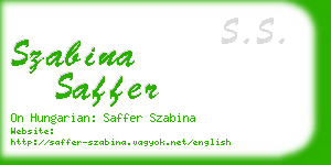 szabina saffer business card